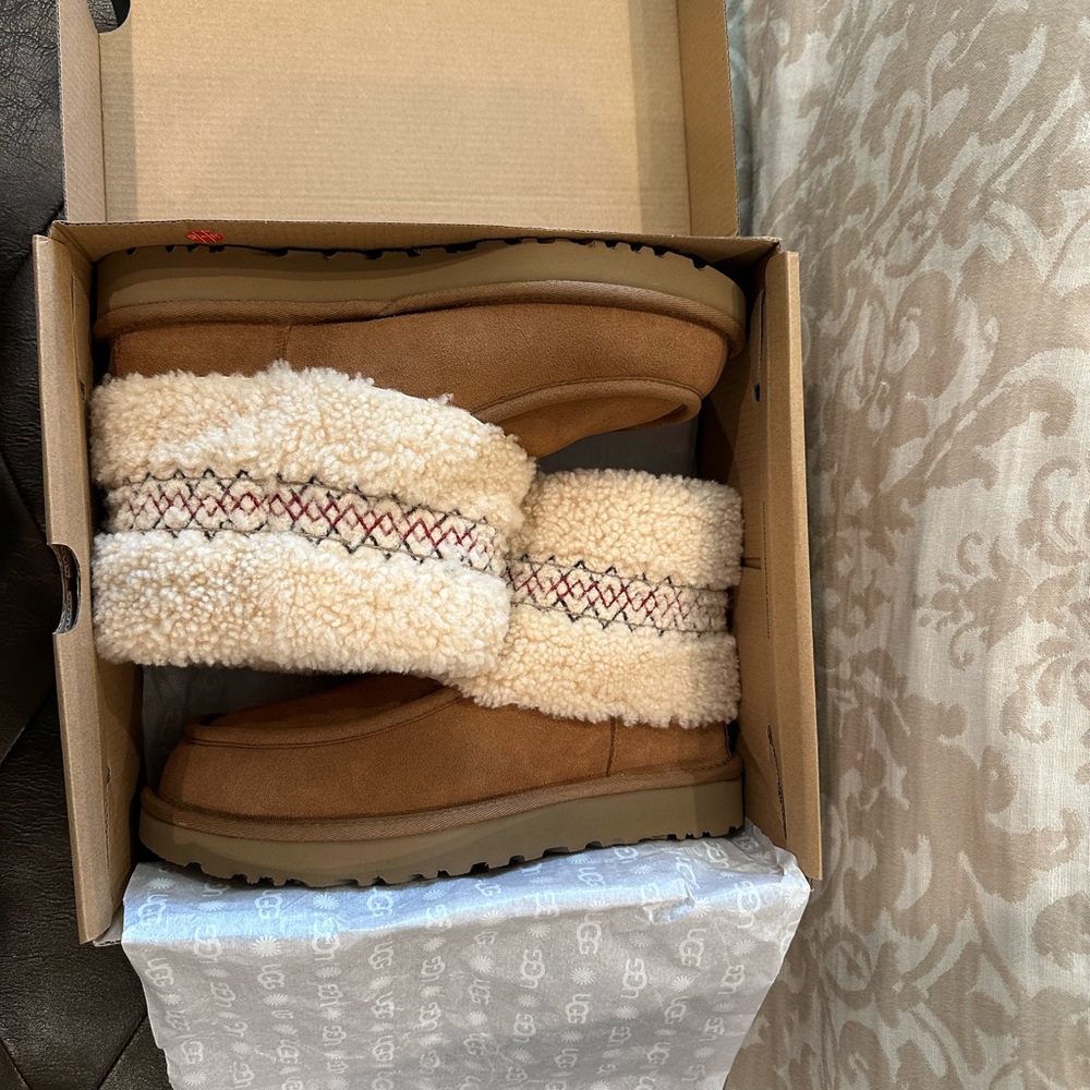 UGG New in Box Mini Braid Boots